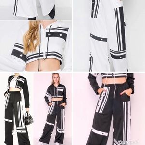 Sailor crop top hoodie outfit